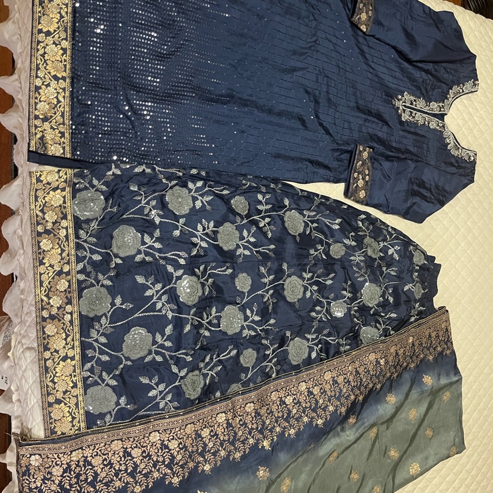 Silk gharara suit